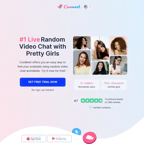 CooMeet: Get your flirt on! Explore random video chats with verified hotties, worldwide. Multilingual fun and premium access. by X PORNDUDE Reviews